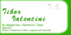 tibor valentini business card